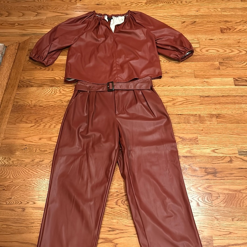 Who What Wear x Target faux leather outfit